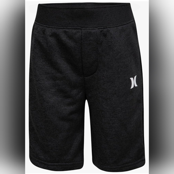 Hurley Other - Hurley Shorts Black Heather Pull On Solar French Terry Quick Dry Boys Size 4 NEW